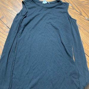 H&M black sweater with cutout shoulders